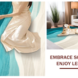 Artistic Fluid Brushstroke Texture(Beige)