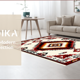 Ultra Soft Area Rug, Non Slip, Stain Resistant, Washable Area Rugs for Living Room, Bedroom, Southwestern Ivory Bathroom Geometric Cotton Rug(Beige)
