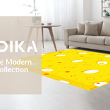Ultra Soft Area Rug, Non Slip, Stain Resistant, Washable Area Rugs for Living Room, Bedroom, Luxurious Shaggy Rustic Feel(Yellow)