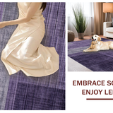 Ultra Soft Area Rug, Non Slip, Stain Resistant, Washable Area Rugs for Living Room, Bedroom, Chic Minimalist Solid Purple(Purple)