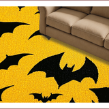 Ultra Soft Area Rug, Non Slip, Stain Resistant, Washable Area Rugs for Living Room, Bedroom, Gothic Horror Coffin(Yellow)