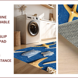 Ultra Soft Area Rug, Non Slip, Stain Resistant, Washable Area Rugs for Living Room, Bedroom, Vibrant Ocean Bedroom Non-Shedding Area Rug(Blue)