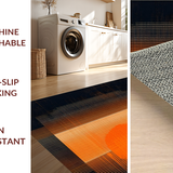 Ultra Soft Area Rug, Non Slip, Stain Resistant, Washable Area Rugs for Living Room, Bedroom, Elegant Abstract Gradient Flow(Orange)