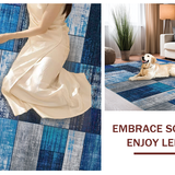 Eclectic Patchwork Geometric Fusion(Blue)