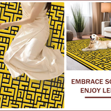 Ultra Soft Area Rug, Non Slip, Stain Resistant, Washable Area Rugs for Living Room, Bedroom, Black and Gold Entryway Non-Slip Modern Doormat(Gold)