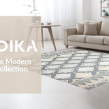 Trendy Abstract Gray Tiled Motif(Gray)