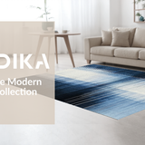 Ultra Soft Area Rug, Non Slip, Stain Resistant, Washable Area Rugs for Living Room, Bedroom, Soft Striped Carpet Ombre Washable Abstract Floor Art(Blue)