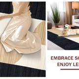 Playful Black Tan Abstract Composition(Beige)