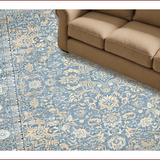 Ultra Soft Area Rug, Non Slip, Stain Resistant, Washable Area Rugs for Living Room, Bedroom, Rustic Natural Tiled Texture(Blue)