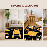Contemporary Linear Court Layout(Black)