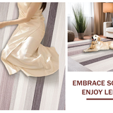 Ultra Soft Area Rug, Non Slip, Stain Resistant, Washable Area Rugs for Living Room, Bedroom, Contemporary Soft Mauve and Taupe(Gray)