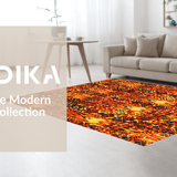 Ultra Soft Area Rug, Non Slip, Stain Resistant, Washable Area Rugs for Living Room, Bedroom, Chic Playful Animal Theme(Orange)