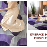 Ultra Soft Area Rug, Non Slip, Stain Resistant, Washable Area Rugs for Living Room, Bedroom, Vibrant Cozy Purple Hue(Purple)
