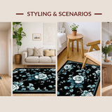 Striking Rose Patterned Sensation(Blue)