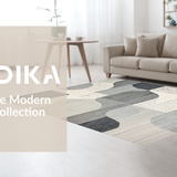 Ultra Soft Area Rug, Non Slip, Stain Resistant, Washable Area Rugs for Living Room, Bedroom, Refined Minimalist Wave Texture(Gray)