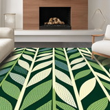 Contemporary Abstract Leaf Motif(Green)