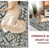 Ultra Soft Area Rug, Non Slip, Stain Resistant, Washable Area Rugs for Living Room, Bedroom, Elegant Softly Textured Design(Gray)