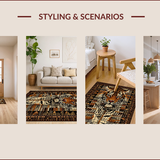 Ultra Soft Area Rug, Non Slip, Stain Resistant, Washable Area Rugs for Living Room, Bedroom, Chic Contemporary Animal Print Accent(Brown)