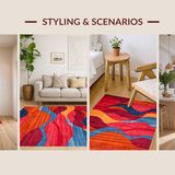 Charming Colorblock Retro Style(Red)