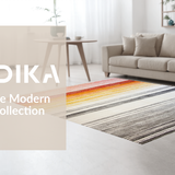 Ultra Soft Area Rug, Non Slip, Stain Resistant, Washable Area Rugs for Living Room, Bedroom, Artful Vintage Striped Design(Orange)