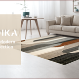 Ultra Soft Area Rug, Non Slip, Stain Resistant, Washable Area Rugs for Living Room, Bedroom, Contemporary Soft Neutral Geometry(Gray)