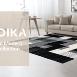 Ultra Soft Area Rug, Non Slip, Stain Resistant, Washable Area Rugs for Living Room, Bedroom, Stylish Gray Tiled Pattern(Gray)