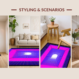 Ultra Soft Area Rug, Non Slip, Stain Resistant, Washable Area Rugs for Living Room, Bedroom, Whimsical Futuristic Color Fusion(Purple)