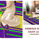 Ultra Soft Area Rug, Non Slip, Stain Resistant, Washable Area Rugs for Living Room, Bedroom, Elegant Masquerade Festivity Theme(Purple)