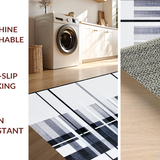 Ultra Soft Area Rug, Non Slip, Stain Resistant, Washable Area Rugs for Living Room, Bedroom, Stylish Black and White Geometric Striped Area Rug(Gray)
