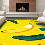 Ultra Soft Area Rug, Non Slip, Stain Resistant, Washable Area Rugs for Living Room, Bedroom, Fun Eclectic Kitchen Aesthetic(Yellow)