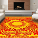 Lively Retro Circular Motif(Red)