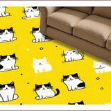 Ultra Soft Area Rug, Non Slip, Stain Resistant, Washable Area Rugs for Living Room, Bedroom, Soft Earthy Tones with Whimsy(Yellow)