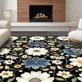 Vibrant Tiled Botanical Arrangement(Black)