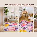 Lively Seasonal Flower Motif(Pink)