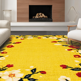 Artistic Seasonal Flower Patchwork Design(Yellow)