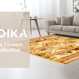 Ultra Soft Area Rug, Non Slip, Stain Resistant, Washable Area Rugs for Living Room, Bedroom, Textured Tassel Decorative Piece(Gold)