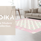 Ultra Soft Area Rug, Non Slip, Stain Resistant, Washable Area Rugs for Living Room, Bedroom, Elegant Soft Color Palette Design(Pink)