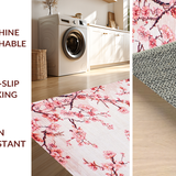 Ultra Soft Area Rug, Non Slip, Stain Resistant, Washable Area Rugs for Living Room, Bedroom, Contemporary Pink Petal Arrangement(Pink)