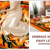 Ultra Soft Area Rug, Non Slip, Stain Resistant, Washable Area Rugs for Living Room, Bedroom, Exotic Orange Tibetan Tiger Meditation Rug(Orange)