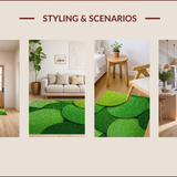 Ultra Soft Area Rug, Non Slip, Stain Resistant, Washable Area Rugs for Living Room, Bedroom, Nature-Inspired Grass Green Round Nursery Rug(Green)