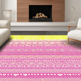 Ultra Soft Area Rug, Non Slip, Stain Resistant, Washable Area Rugs for Living Room, Bedroom, Radiant Ombre Wave Effect(Yellow)