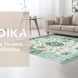 Ultra Soft Area Rug, Non Slip, Stain Resistant, Washable Area Rugs for Living Room, Bedroom, Chic Pastel Floral Medley(Ivory)