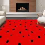Ultra Soft Area Rug, Non Slip, Stain Resistant, Washable Area Rugs for Living Room, Bedroom, Playful Fruit-Inspired Aesthetic(Red)