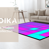 Ultra Soft Area Rug, Non Slip, Stain Resistant, Washable Area Rugs for Living Room, Bedroom, Bright Geometric Patterned Delight(Purple)