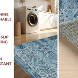 Contemporary Blue Toned Geometric Motif(Blue)