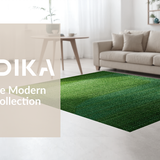 Ultra Soft Area Rug, Non Slip, Stain Resistant, Washable Area Rugs for Living Room, Bedroom, Stylish Vibrant Garden Backdrop(Green)