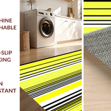 Ultra Soft Area Rug, Non Slip, Stain Resistant, Washable Area Rugs for Living Room, Bedroom, Contemporary Striking Zebra Influence(Yellow)