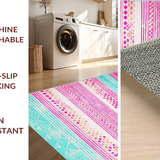 Ultra Soft Area Rug, Non Slip, Stain Resistant, Washable Area Rugs for Living Room, Bedroom, Lively Spring Bloom Aesthetic(Pink)