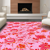 Ultra Soft Area Rug, Non Slip, Stain Resistant, Washable Area Rugs for Living Room, Bedroom, Lively Contemporary Pink Trellis(Pink)