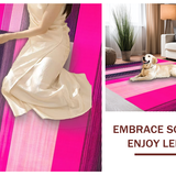 Ultra Soft Area Rug, Non Slip, Stain Resistant, Washable Area Rugs for Living Room, Bedroom, Vibrant Dual-Tone Artistic Expression(Pink)